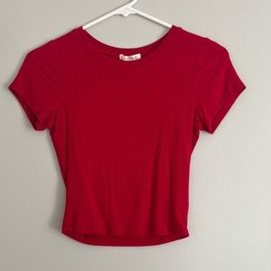 Cute red crop top